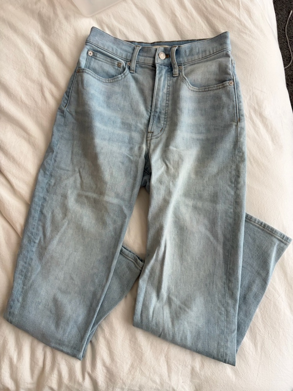 Madewell Light Blue Denim Jeans with Contrast Stitching